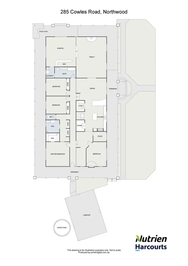 Floorplan of Homely rural property listing, 285 Cowles Road, Northwood VIC 3660