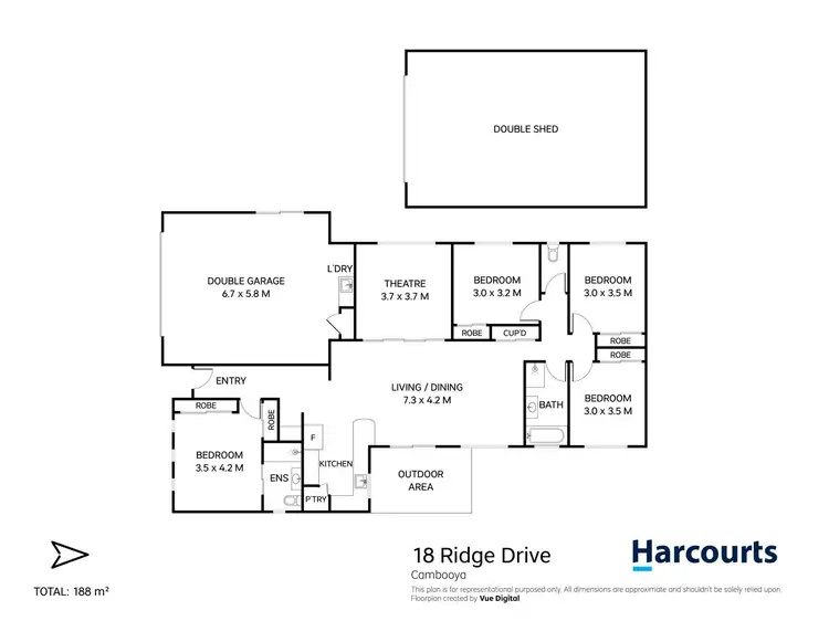 Floorplan of Homely house listing, 18 Ridge Drive, Cambooya QLD 4358
