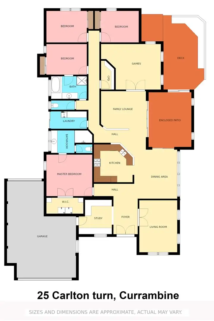 Floorplan of Homely house listing, 25 Carlton Turn, Currambine WA 6028