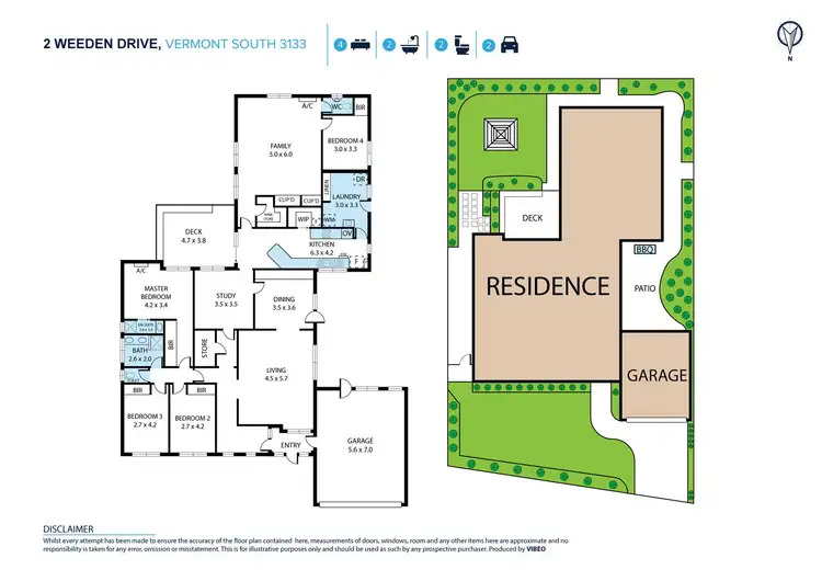 Floorplan of Homely house listing, 2 Weeden Drive, Vermont South VIC 3133