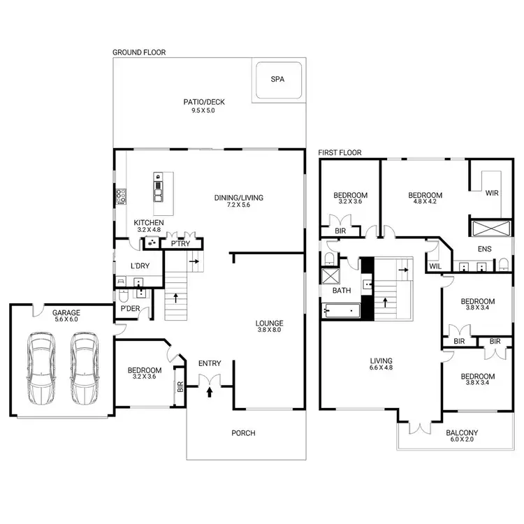 Floorplan of Homely house listing, 182 Barnes Boulevard, Horsham VIC 3400