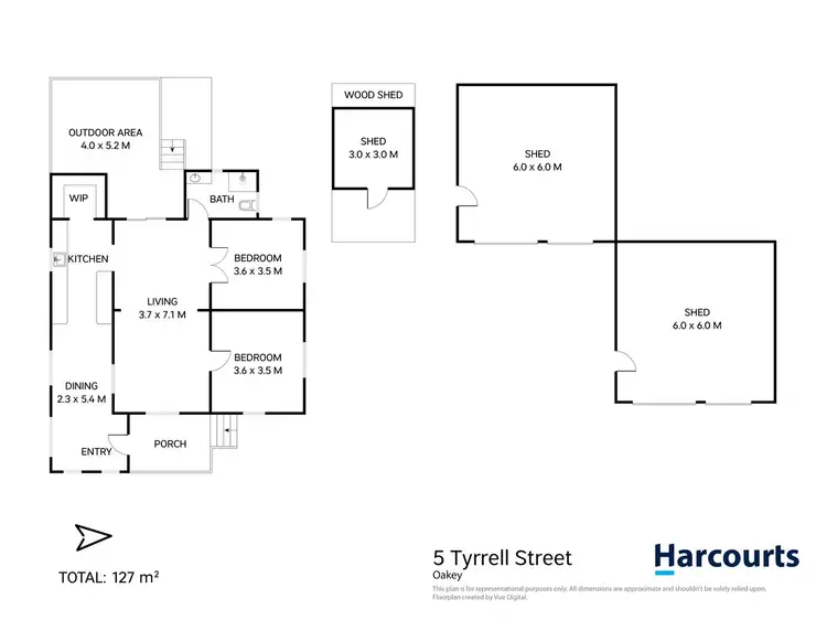 Floorplan of Homely house listing, 5 Tyrrell Street, Oakey QLD 4401