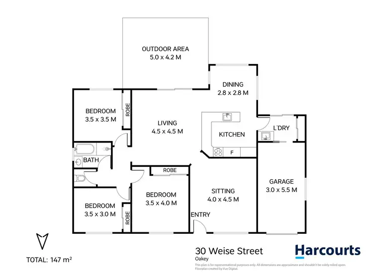 Floorplan of Homely house listing, 30 Weise Street, Oakey QLD 4401