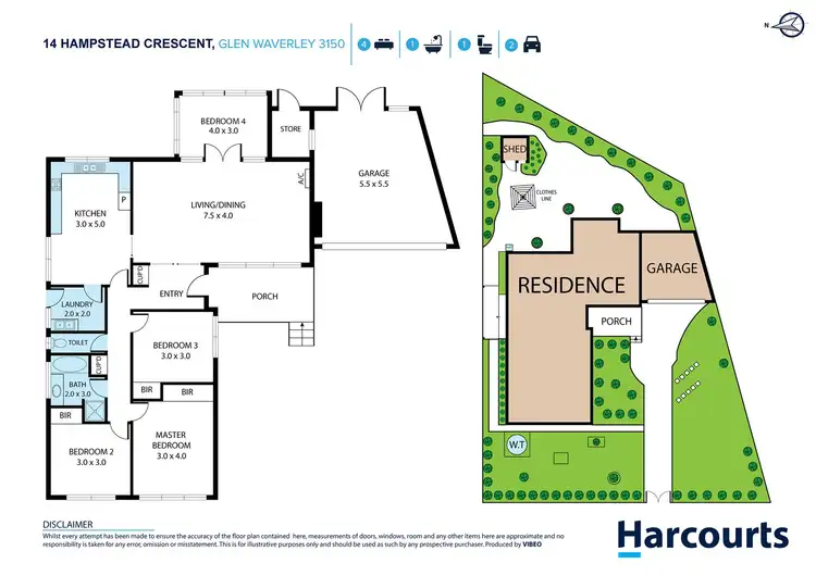 Floorplan of Homely house listing, 14 Hampstead Crescent, Glen Waverley VIC 3150