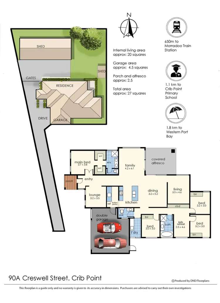 Floorplan of Homely house listing, 90A Creswell Street, Crib Point VIC 3919
