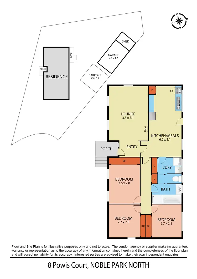 Floorplan of Homely house listing, 8 Powis Court, Noble Park North VIC 3174