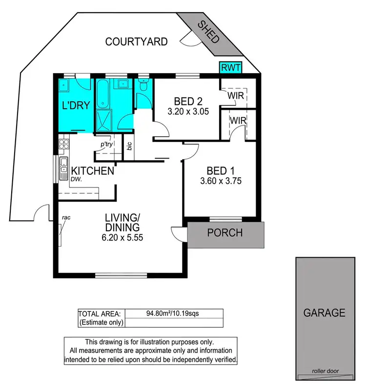Floorplan of Homely house listing, 1/1A Falcon Avenue, Hallett Cove SA 5158