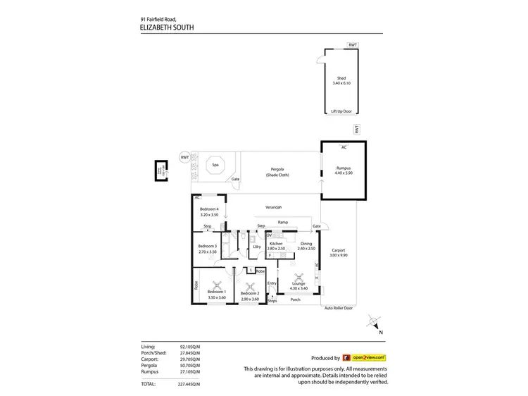 Floorplan of Homely house listing, 91 Fairfield Road, Elizabeth South SA 5112