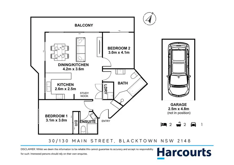 Floorplan of Homely apartment listing, 30/130 Main Street, Blacktown NSW 2148