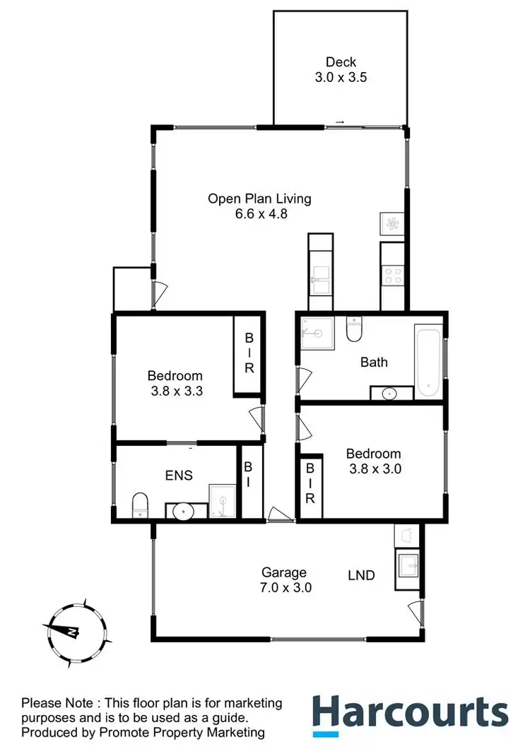 Floorplan of Homely unit listing, 2/12 Hallett Drive, Rokeby TAS 7019