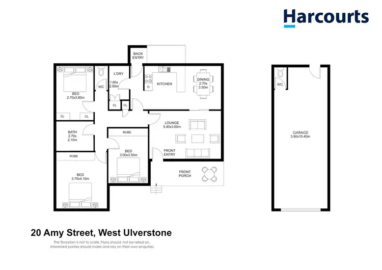 Floorplan of Homely house listing, 20 Amy Street, West Ulverstone TAS 7315