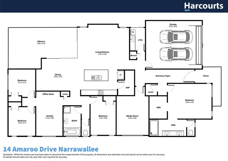 Floorplan of Homely house listing, 14 Amaroo Drive, Narrawallee NSW 2539
