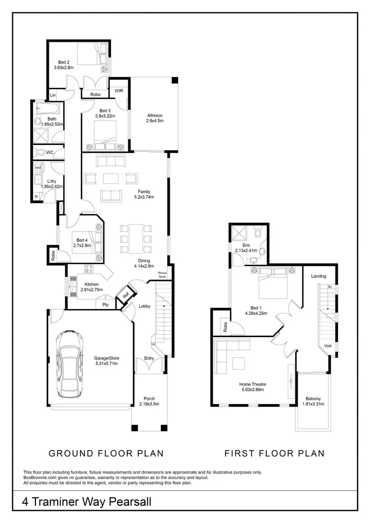 Floorplan of Homely house listing, 4 Traminer Way, Pearsall WA 6065