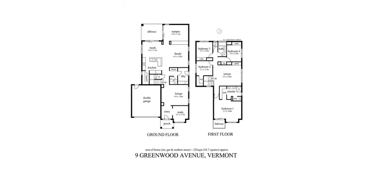 Floorplan of Homely house listing, 9 Greenwood Court, Vermont VIC 3133