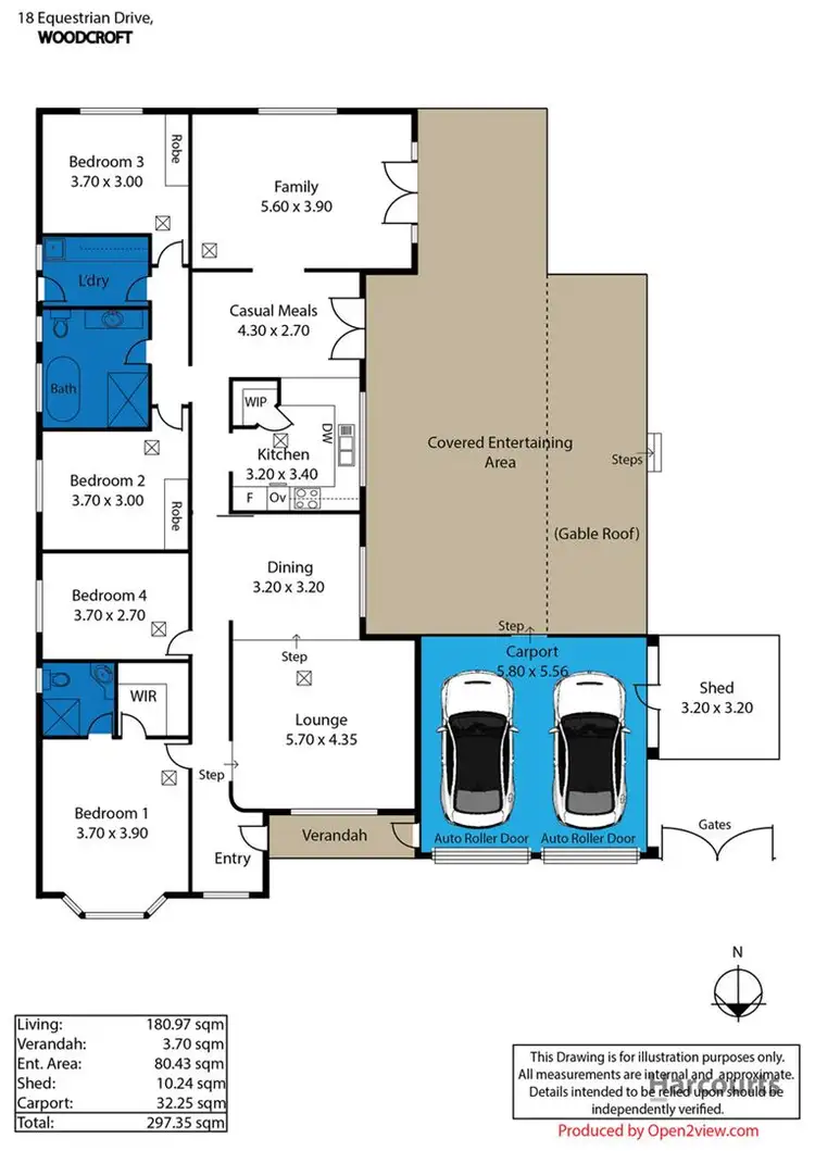 Floorplan of Homely house listing, 18 Equestrian Drive, Woodcroft SA 5162