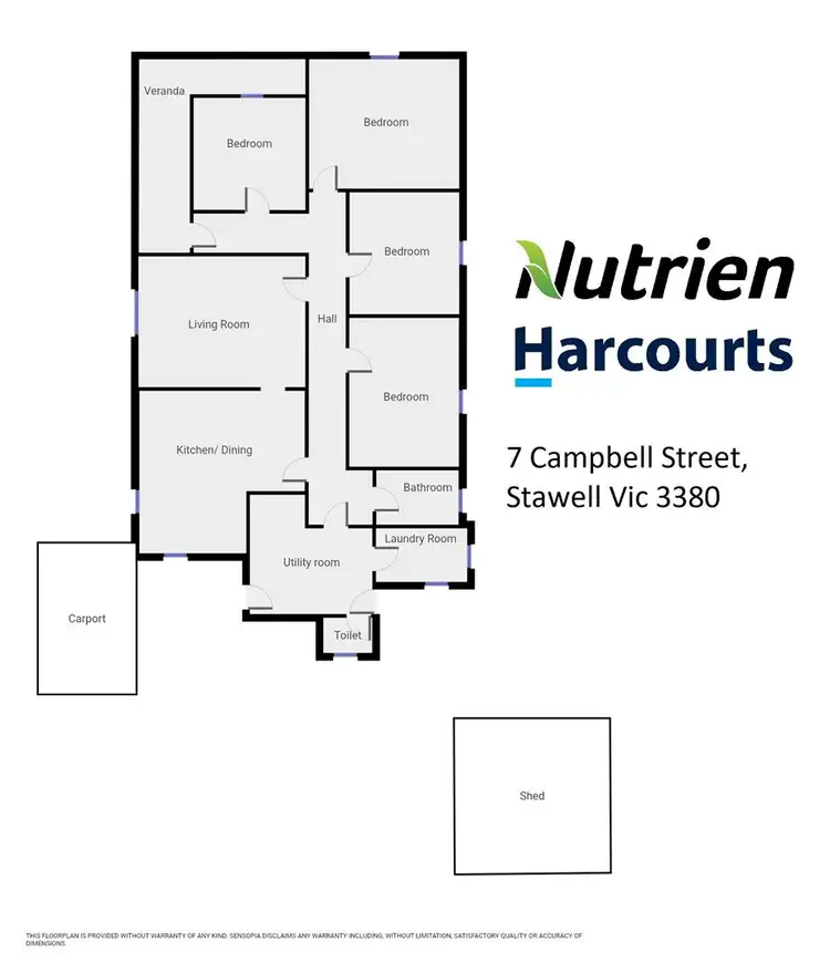 Floorplan of Homely house listing, 7 Campbell Street, Stawell VIC 3380