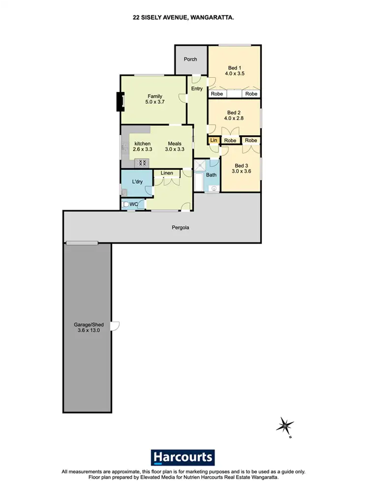 Floorplan of Homely house listing, 22 Sisely Avenue, Wangaratta VIC 3677