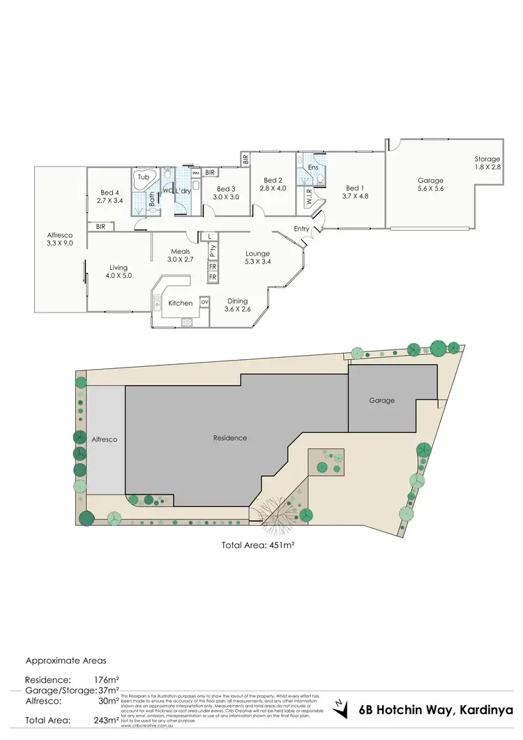 Floorplan of Homely house listing, 6B Hotchin Way, Kardinya WA 6163