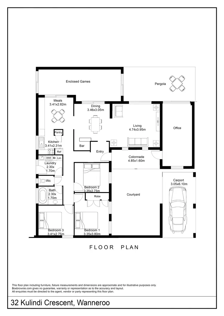 Floorplan of Homely house listing, 32 Kulindi Crescent, Wanneroo WA 6065