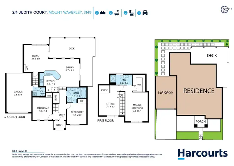 Floorplan of Homely townhouse listing, 2/4 Judith Court, Mount Waverley VIC 3149
