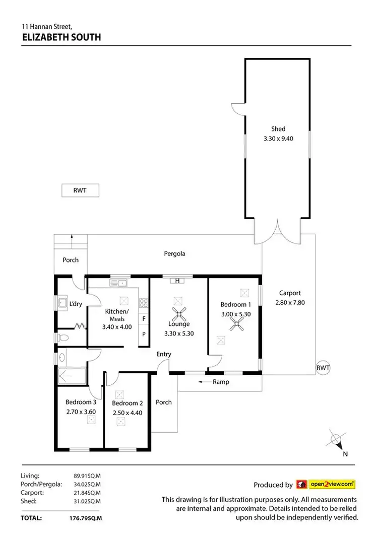 Floorplan of Homely house listing, 11 Hannan Street, Elizabeth South SA 5112