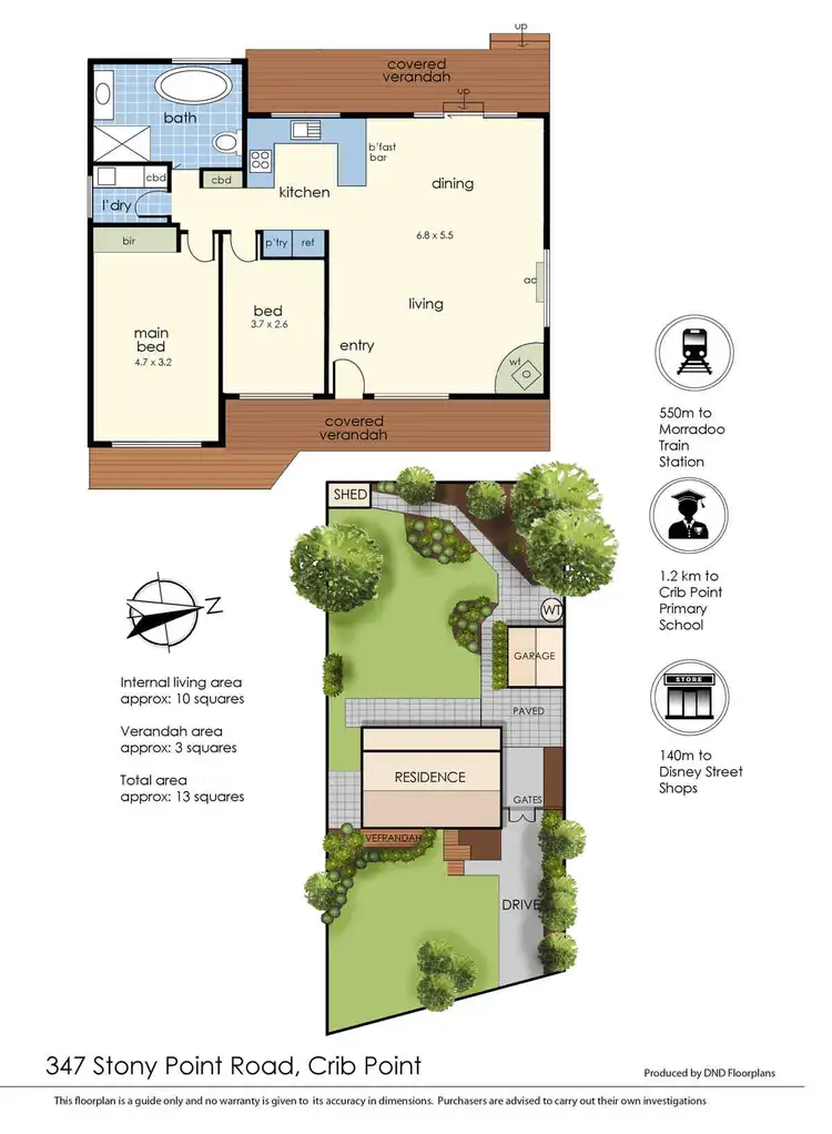 Floorplan of Homely house listing, 347 Stony Point Road, Crib Point VIC 3919