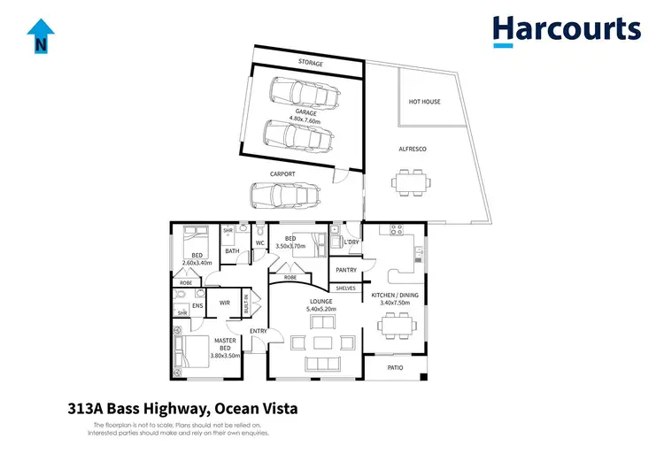 Floorplan of Homely house listing, 313A Bass Highway, Ocean Vista TAS 7320