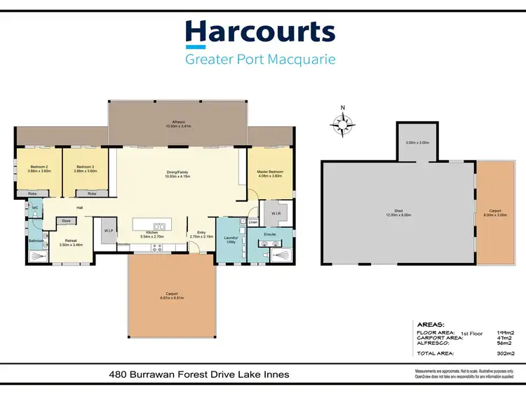 Floorplan of Homely rural property listing, 480 Burrawan Forest Drive, Lake Innes NSW 2446