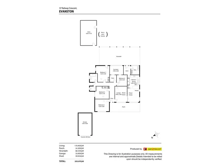 Floorplan of Homely house listing, 57 Railway Crescent, Evanston SA 5116