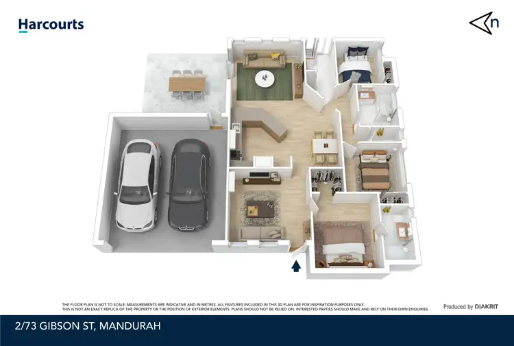 Floorplan of Homely townhouse listing, 2/73 Gibson Street, Mandurah WA 6210
