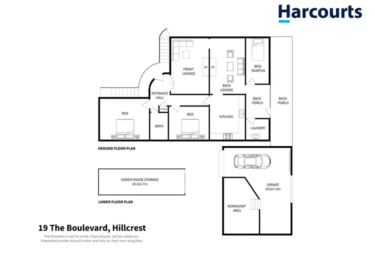 Floorplan of Homely house listing, 19 The Boulevard, Hillcrest TAS 7320