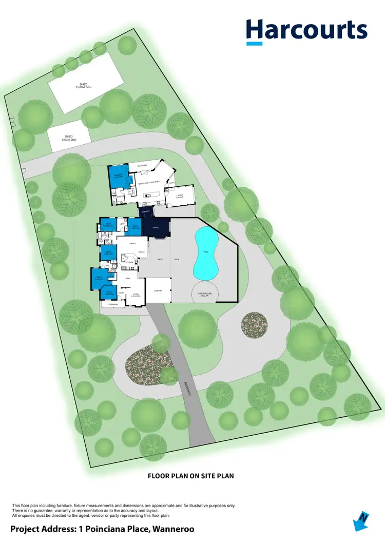 Floorplan of Homely house listing, 1 Poinciana Place, Wanneroo WA 6065