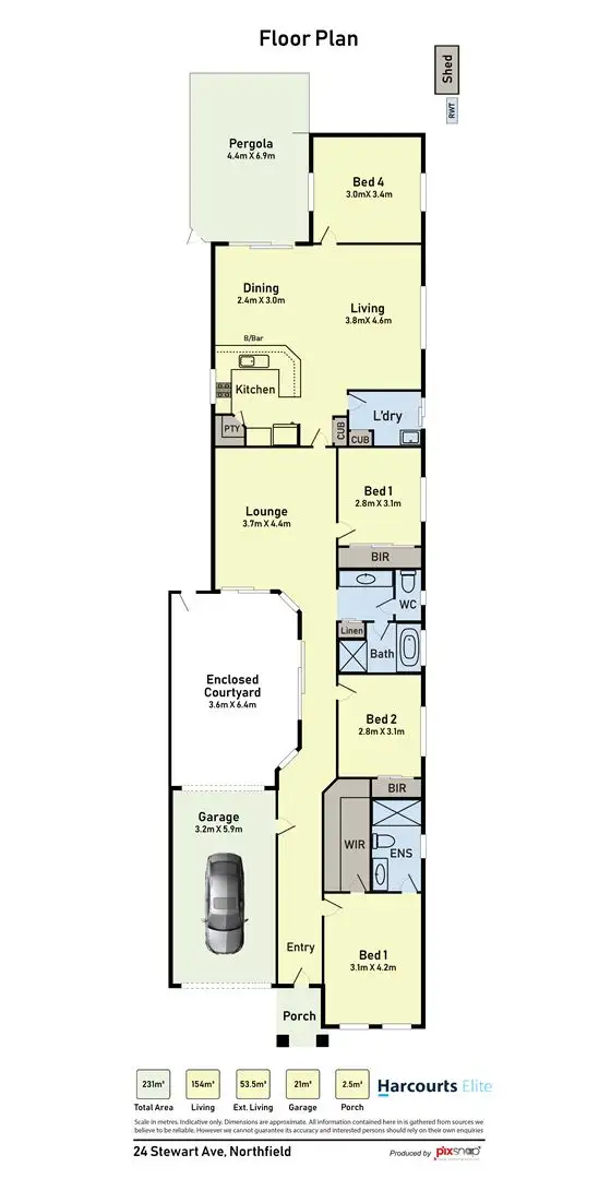 Floorplan of Homely house listing, 24 Stewart Avenue, Northfield SA 5085