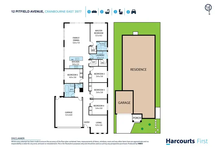 Floorplan of Homely house listing, 12 Pitfield Avenue, Cranbourne East VIC 3977