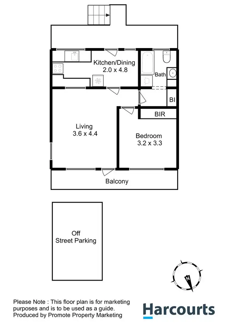 Floorplan of Homely flat listing, 4/4 Dodson Street, Rosetta TAS 7010
