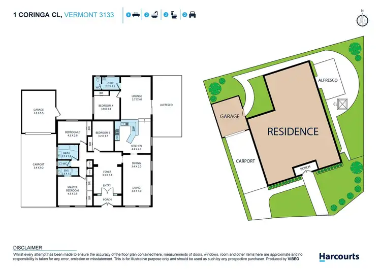 Floorplan of Homely house listing, 1 Coringa Close, Vermont VIC 3133