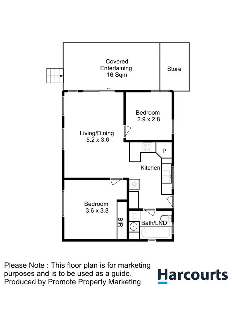 Floorplan of Homely unit listing, 1/21 Midway Street, Midway Point TAS 7171