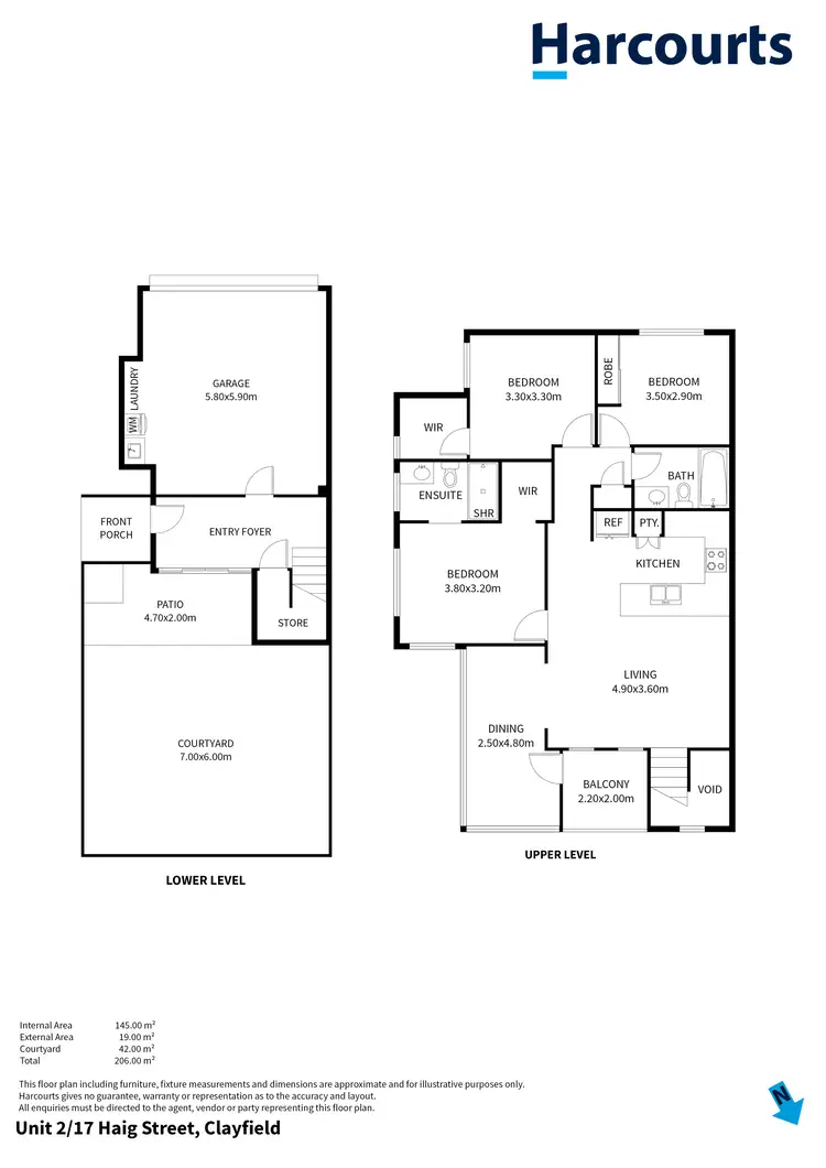Floorplan of Homely townhouse listing, 2/17 Haig Street, Clayfield QLD 4011