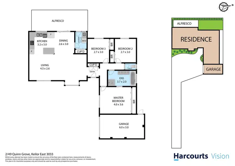 Floorplan of Homely unit listing, 2/49 Quinn Grove, Keilor East VIC 3033