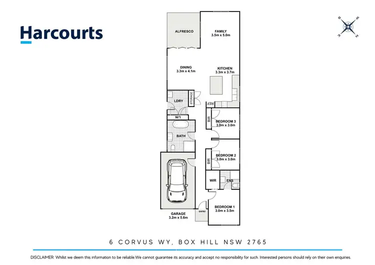 Floorplan of Homely house listing, 6 Corvus Way, Box Hill NSW 2765
