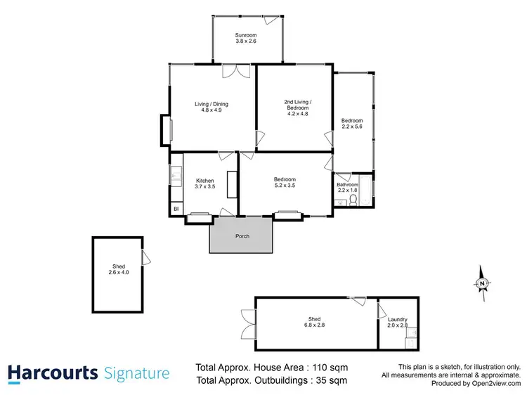 Floorplan of Homely house listing, 2 Cross Street, Orford TAS 7190