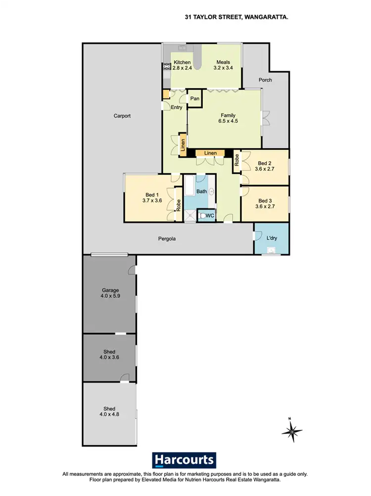 Floorplan of Homely house listing, 31 Taylor Street, Wangaratta VIC 3677