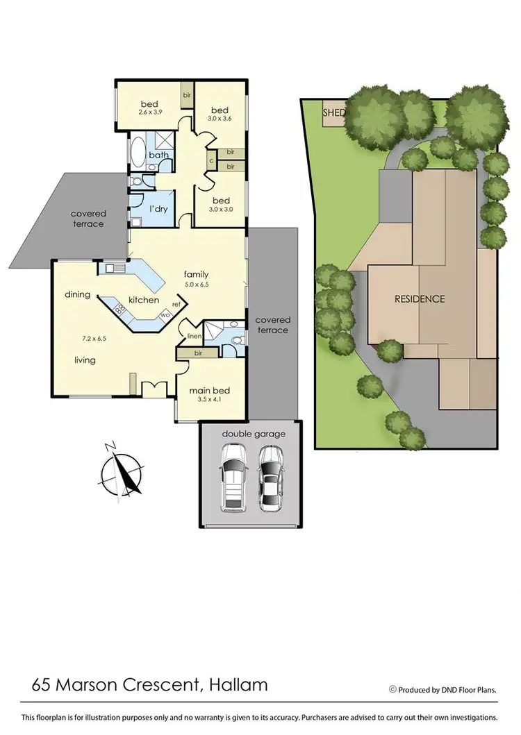 Floorplan of Homely house listing, 65 Marson Crescent, Hallam VIC 3803