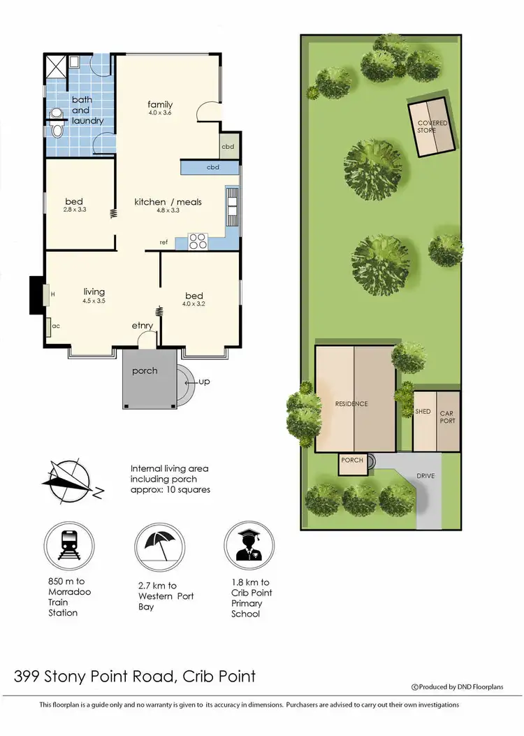 Floorplan of Homely house listing, 399 Stony Point Road, Crib Point VIC 3919