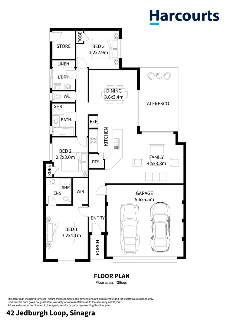 Floorplan of Homely house listing, 42 Jedburgh Loop, Sinagra WA 6065