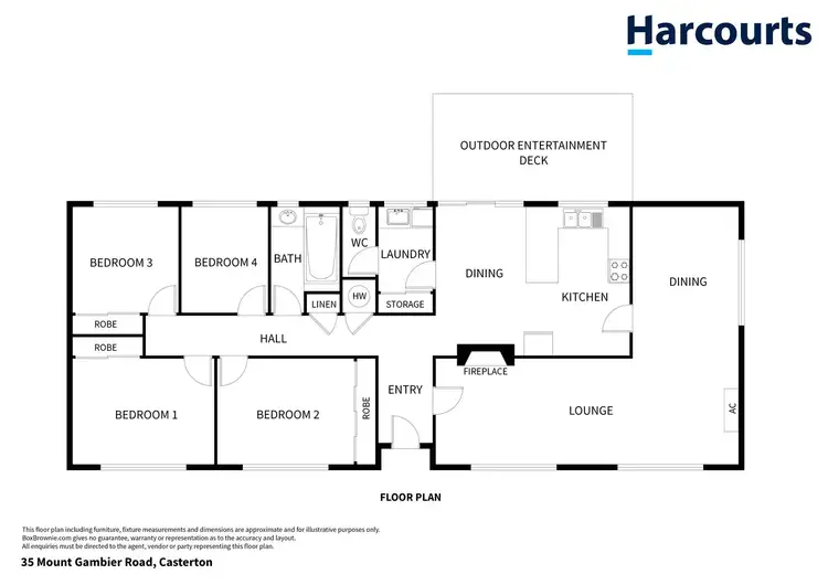 Floorplan of Homely house listing, 35 Mount Gambier Road, Casterton VIC 3311