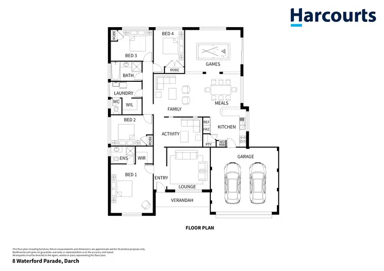 Floorplan of Homely house listing, 8 Waterford Parade, Darch WA 6065