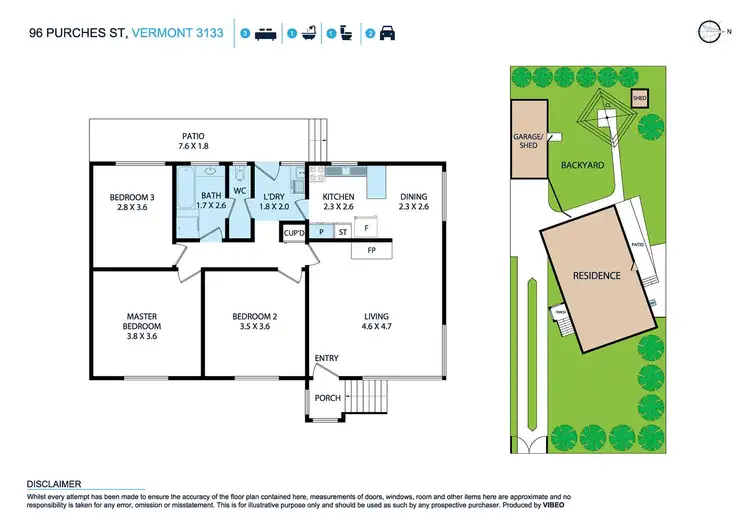 Floorplan of Homely house listing, 96 Purches Street, Vermont VIC 3133