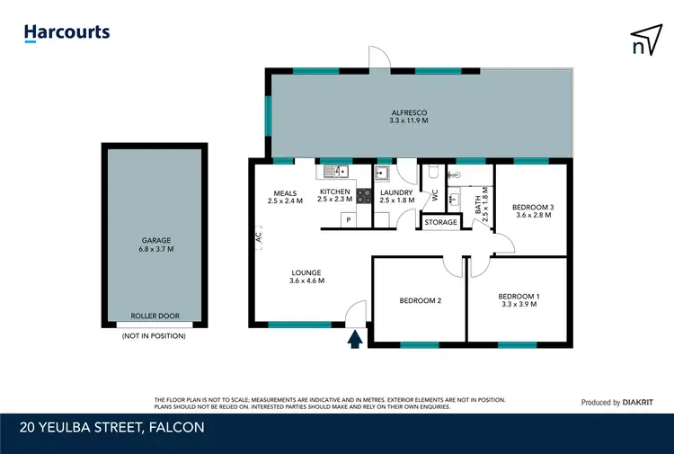 Floorplan of Homely house listing, 20 Yeulba Street, Falcon WA 6210