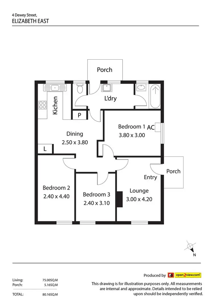 Floorplan of Homely semi-detached listing, 4 & 6 Dewey Street, Elizabeth East SA 5112